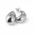 pendientes Nara acero inoxidable y plateado diseño gota fondo blanco