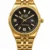 Reloj Skyline Atlas Gold para hombre en acero inoxidable dorado con esfera negra y fondo blanco