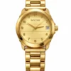 reloj skyline línea gold acero inoxidable mujer fondo blanco