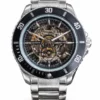 Reloj automático Skyline Zénith de acero inoxidable con mecanismo visible para hombre