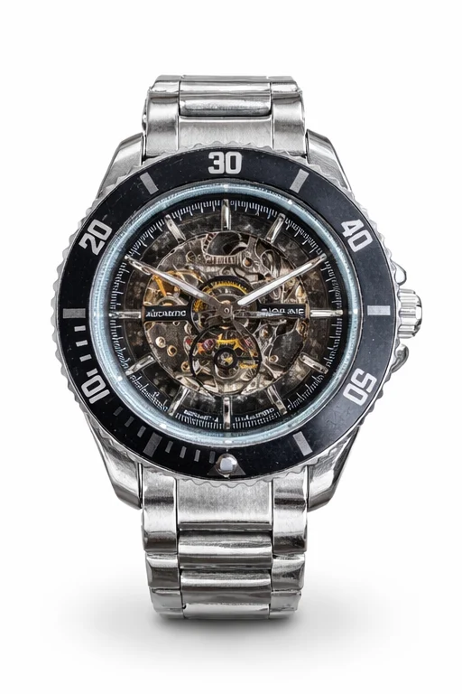 Reloj automático Skyline Zénith de acero inoxidable con mecanismo visible para hombre